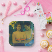 Paul Gauguin - Twee Tahitiaanse vrouwen Papieren Bordje (Feest)