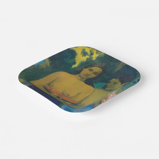 Paul Gauguin - Twee Tahitiaanse vrouwen Papieren Bordje (Gebogen)