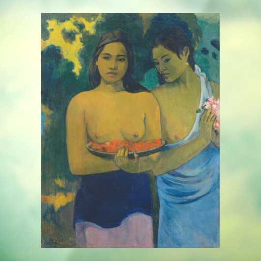 Paul Gauguin - Twee Tahitiaanse vrouwen Raamsticker (Vel 3)
