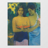 Paul Gauguin - Twee Tahitiaanse vrouwen Raamsticker (Vel)
