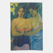 Paul Gauguin - Twee Tahitiaanse vrouwen Theedoek (Verticaal)
