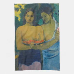 Paul Gauguin - Twee Tahitiaanse vrouwen Theedoek
