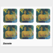 Paul Gauguin - Twee Tahitiaanse vrouwen Vierkante Sticker (Vel)