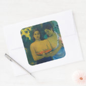 Paul Gauguin - Twee Tahitiaanse vrouwen Vierkante Sticker (Envelop)