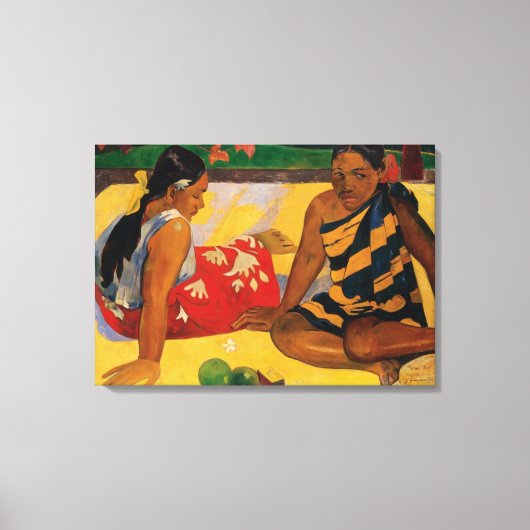 Paul Gauguin Twee Vrouwen Van Tahiti Parau API Canvas Afdruk (Voorkant)