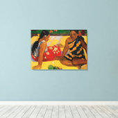 Paul Gauguin Twee Vrouwen Van Tahiti Parau API Canvas Afdruk (Insitu (Houten vloer))