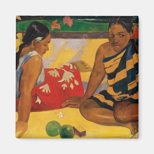Paul Gauguin twee vrouwen van Tahiti Parau Api  Magneet (Voorkant)