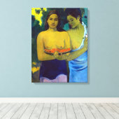 Paul Gauguin Two Tahitian Women Canvas Afdruk (Insitu (Houten vloer))