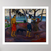 Paul Gauguin | Under the Pandanus, 1891 (oil on ca Poster (Voorkant)