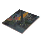 Paul Gauguin - Upa Upa (de brandweer) Tegeltje (Zijkant)