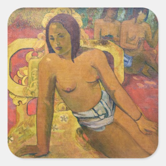 Paul Gauguin - Vairumati Vierkante Sticker (Voorkant)
