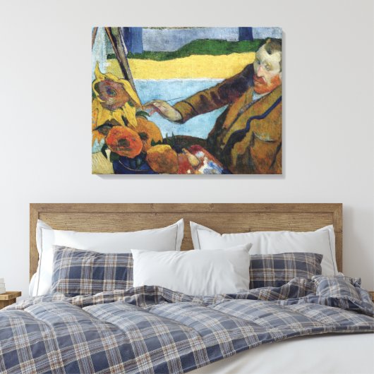  Paul Gauguin Van Gogh schildert zonnebloemen Canvas Afdruk (Insitu (Slaapkamer))
