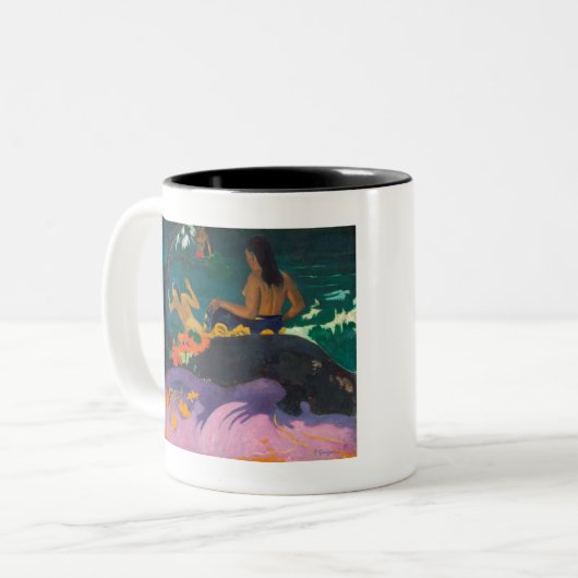 Paul Gauguin van het Zee (Fatata te Miti) Tweekleurige Koffiemok (Voorkant links)