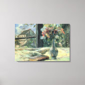 Paul Gauguin  Vase van Bloemen bij het Venster Canvas Afdruk (Voorkant)