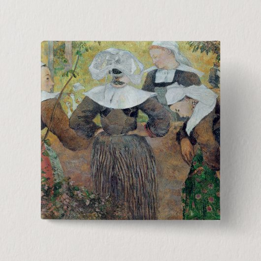 Paul Gauguin | Vier Bretonvrouwen, 1886 Vierkante Button 5,1 Cm (Voorkant)