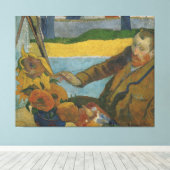 Paul Gauguin Vincent van Gogh schilderij zonnebloe Canvas Afdruk (Insitu (Houten vloer))