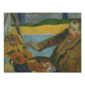 Paul Gauguin - Vincent van Gogh schildert zonneblo Foto Afdruk (Voorkant)