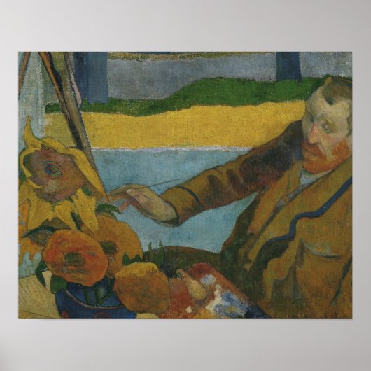 Paul Gauguin - Vincent van Gogh schildert zonneblo Poster (Voorkant)