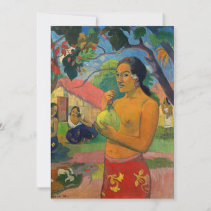 Paul Gauguin - Vrouw met een vrucht Bedankkaart