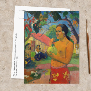 Paul Gauguin - Vrouw met een vrucht Briefkaart
