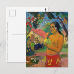 Paul Gauguin - Vrouw met een vrucht Briefkaart
