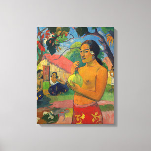 Paul Gauguin - Vrouw met een vrucht Canvas Afdruk