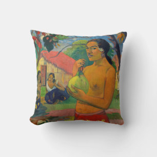 Paul Gauguin - Vrouw met een vrucht Kussen