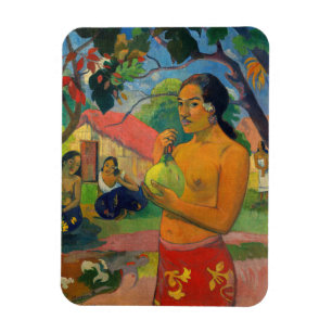 Paul Gauguin - Vrouw met een vrucht Magneet