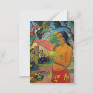 Paul Gauguin - Vrouw met een vrucht Notitiekaartje