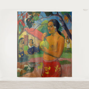 Paul Gauguin - Vrouw met een vrucht Wandkleed
