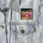 Paul Gauguin | Vrouwen van Tahiti, op de strand, 1 Vierkante Button 5,1 Cm (In situ)