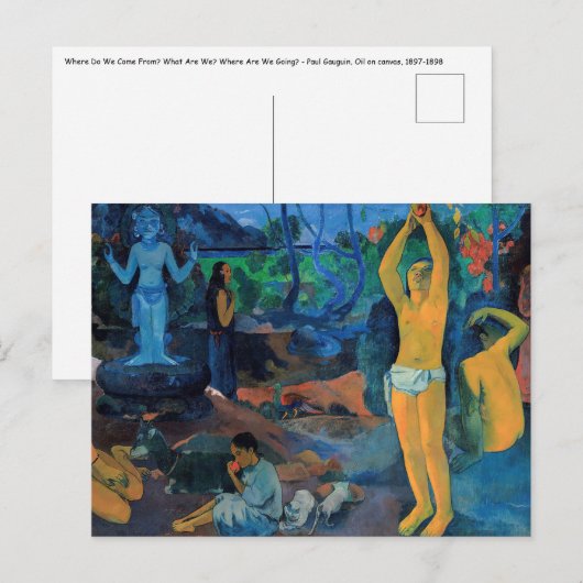 Paul Gauguin - Waar komen we vandaan? Briefkaart (Voorkant / Achterkant)