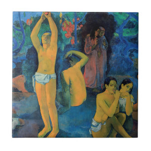 Paul Gauguin - Waar komen we vandaan? Tegeltje