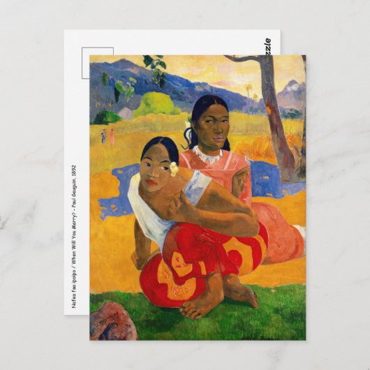 Paul Gauguin - Wanneer ga je trouwen? Briefkaart (Voorkant / Achterkant)