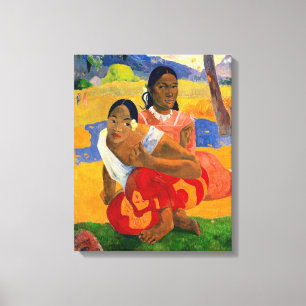 Paul Gauguin - Wanneer ga je trouwen? Canvas Afdruk