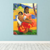 Paul Gauguin - Wanneer ga je trouwen? Canvas Afdruk (Insitu (Houten vloer))