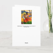 Paul Gauguin - Wanneer ga je trouwen? Kaart (Achterkant)