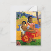 Paul Gauguin - Wanneer ga je trouwen? Notitiekaartje (Voorkant)