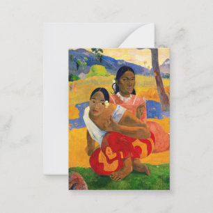 Paul Gauguin - Wanneer ga je trouwen? Notitiekaartje