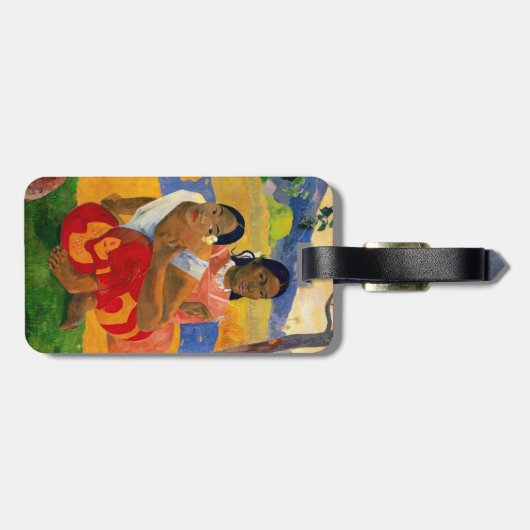 Paul Gauguin - Wanneer ga je trouwen? - QR-code Bagagelabel (Achterkant horizontaal)