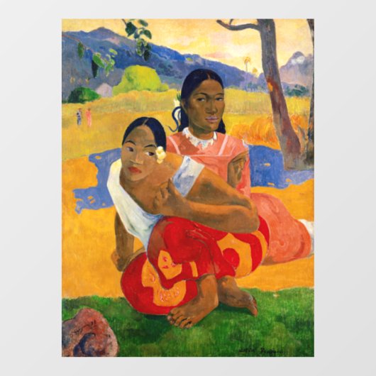 Paul Gauguin - Wanneer ga je trouwen? Raamsticker (Vel)