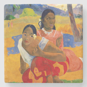 Paul Gauguin - Wanneer ga je trouwen? Stenen Onderzetter