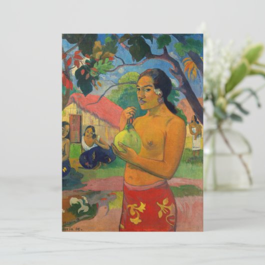 Paul Gauguin - Woman Holding a Fruit Bedankkaart (Staand voorkant)
