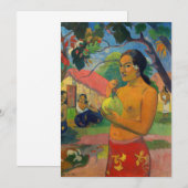 Paul Gauguin - Woman Holding a Fruit Bedankkaart (Voorkant / Achterkant)