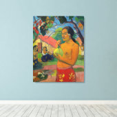 Paul Gauguin - Woman Holding a Fruit Canvas Afdruk (Insitu (Houten vloer))