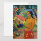 Paul Gauguin - Woman Holding a Fruit Kaart (Voorkant / Achterkant)