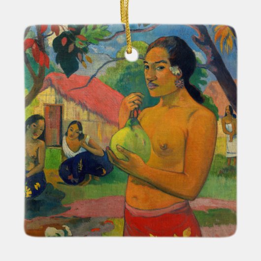 Paul Gauguin - Woman Holding a Fruit Keramisch Ornament (Voorkant)