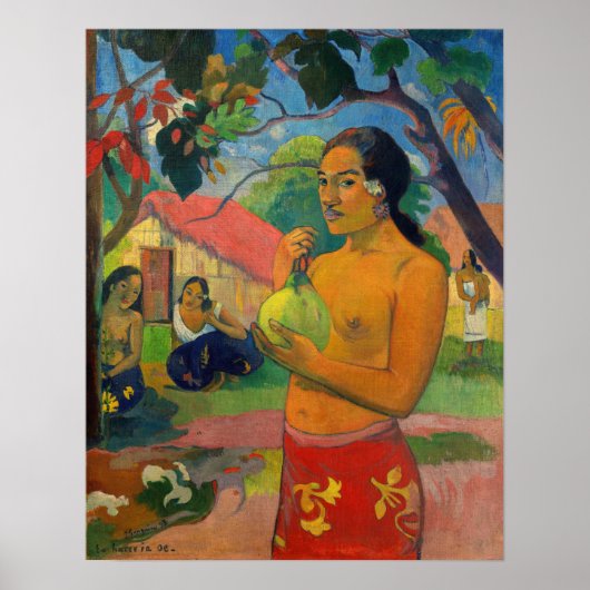 Paul Gauguin - Woman Holding a Fruit Poster (Voorkant)