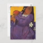 Paul Gauguin-Woman met een Mango Briefkaart (Voorkant / Achterkant)