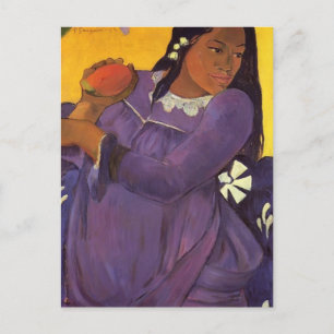Paul Gauguin-Woman met een Mango Briefkaart